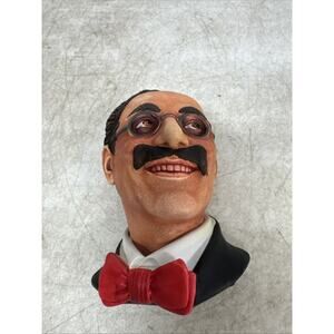 Vintage Groucho Marx Legend Products Hand Crafted Bust Wall Plaque 6"